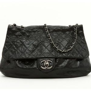 Chanel handbag RARE black w/authenticity card, original box w/labels, du…